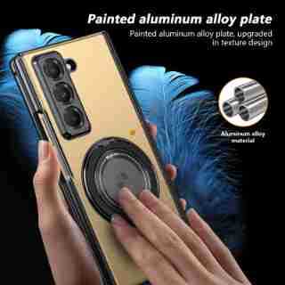 Suitable for Samsung Protector Case Gold Medal Rotating Foldableing Mobile Phone Case Rotating Stand Protective Cover Anti-Fall