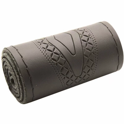 Cover, Non-Slip and Wear-Resistant, Steering wheel cover - oval-black-black-line-38cm