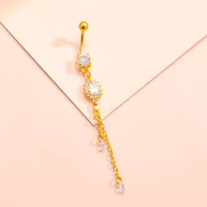 クロスボーダーファッション蝶へそネイル卸売ヨーロッパとアメリカの新しいクリエイティブマイクロ象嵌ジルコンニッチへそリングピアスジュエリー