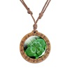 Wooden lucky clover, retro pendant, necklace suitable for men and women, fashionable accessory handmade, wholesale