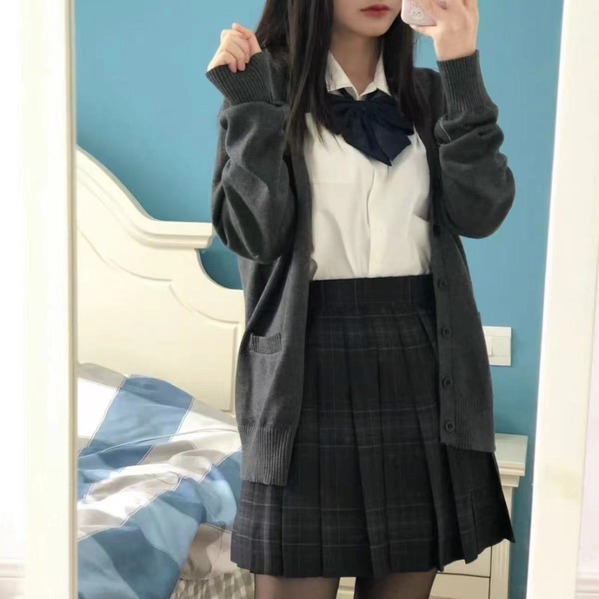 Shirt, bow tie, skirt, set, 3 piece set