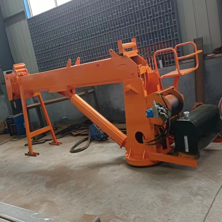 码头克令吊船用甲板船吊固定式吊臂伸缩吊机港口船吊液压起重吊机