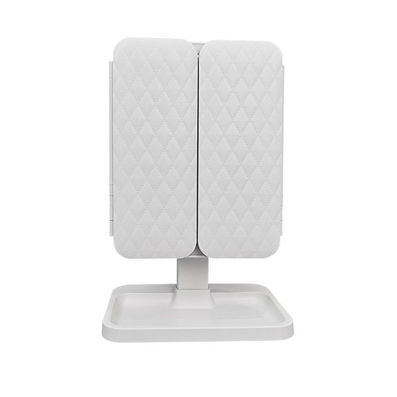 dormitorio escritorio de escritorio led espejo de maquillaje con lámpara dormitorio alto valor de la cara tres plegables inteligente espejo de maquillaje al por mayor