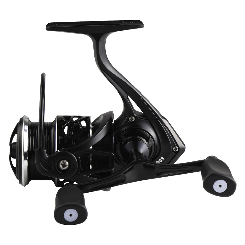 Golden Shark King Road rueda asiática doble balancín rueda giratoria micro Alambre de luz Taza de metal carrete de pesca