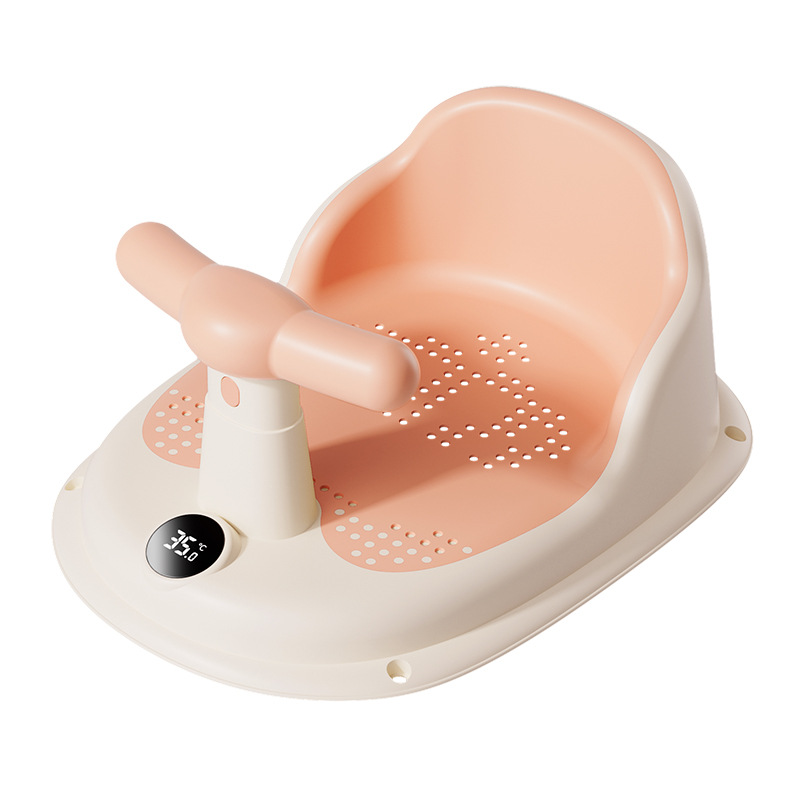 Asiento de baño para bebés, asiento de baño para bebés, asiento de baño para bebés recién nacidos, asiento de bañera sensible al calor, taburete de baño antideslizante
