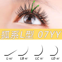 L型狐系YY嫁接睫毛LC中式翘睫l型猫系泰式LD欧美0.07y型假眼睫毛