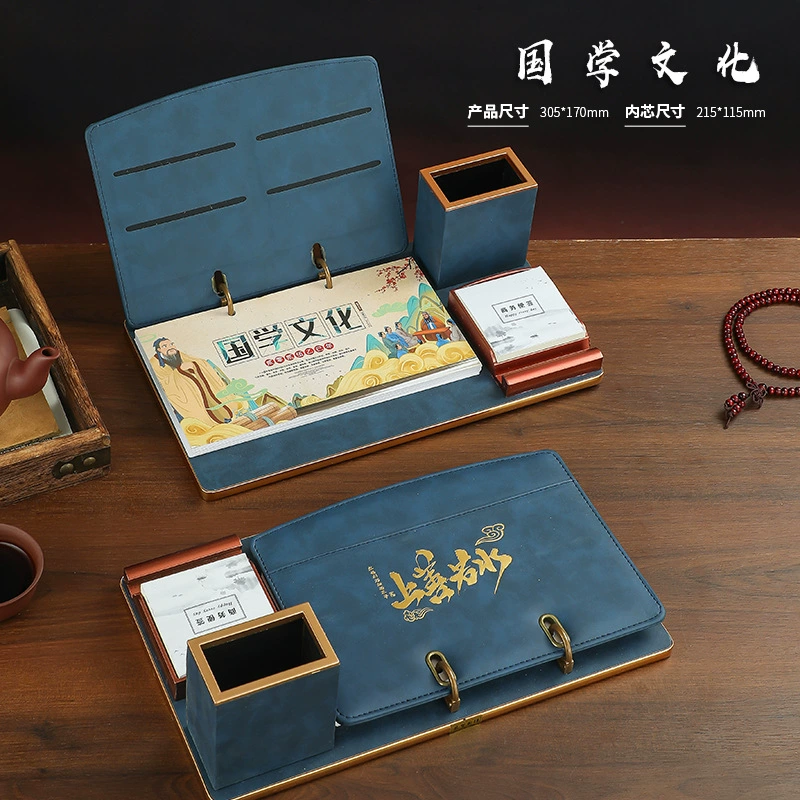 Wooden desk calendar, custom-made, ethnic style