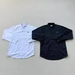 Cross-Border Supply Chest Embroidered Logo Fish Logo Loose Men's and Women's Solid Color Long-Sleeved Shirts Business Casual