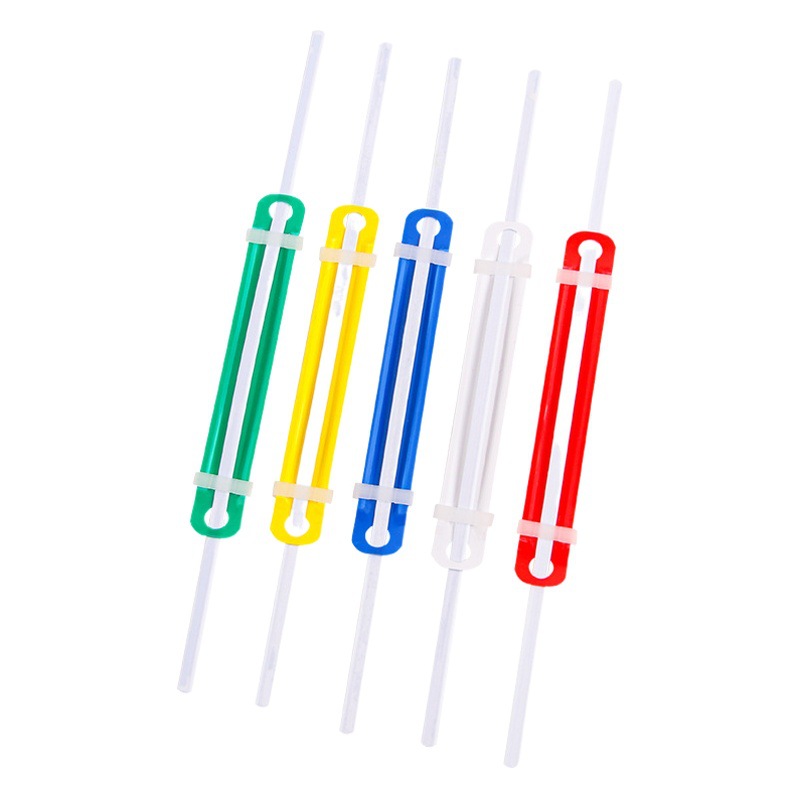 Suministros de oficina de color plástico clip de encuadernación de dos agujeros de hoja suelta documento vinculante tira de dos agujeros hebilla al por mayor