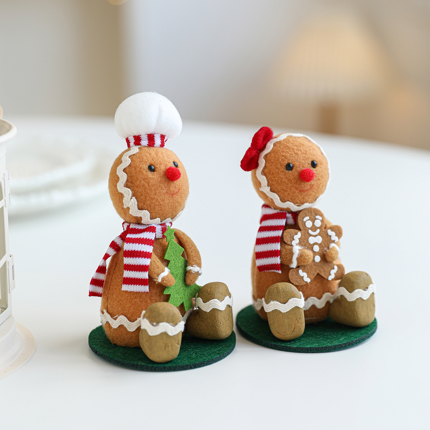Navidad transfronteriza Gingerbread hombre decoración de escritorio decoración de escenario muñeca Gingerbread muñeca galletas en stock