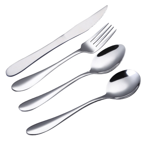 Stainless steel tableware set stainless steel spoon knife and fork household spoon spoon dessert spoon dessert fork steak knife and fork