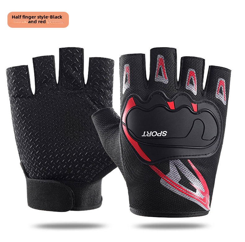 Half-finger Fitness Gloves Men's Outdoor Sports Single and Parallel Bars Equipment Training Non-slip Wear-resistant Anti-seismic Mountaineering Fishin_maomaolike.com