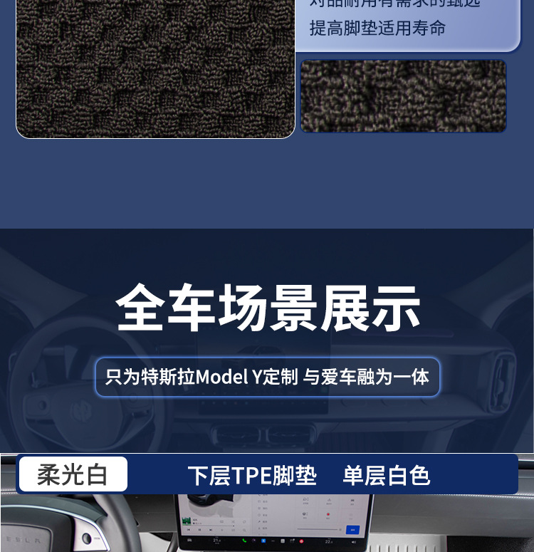 Suitable for 25 Models of Tesla Model Y, Full-Coverage Updated Version Accessories, Special Original Factory Tpe Car Floor Mats