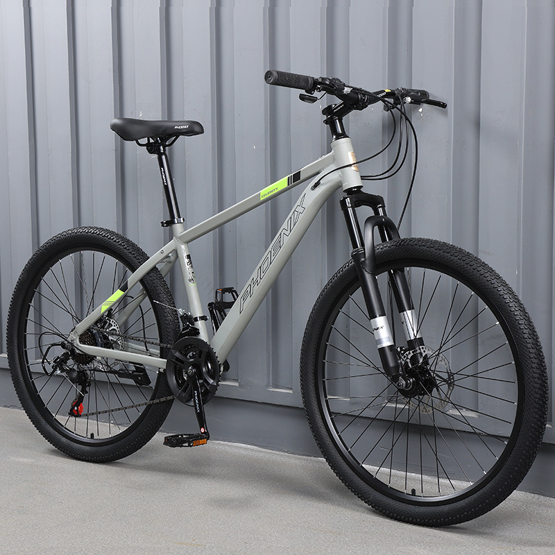 Aluminum frame spoke wheel - light gray - 24 inches - 24 speed