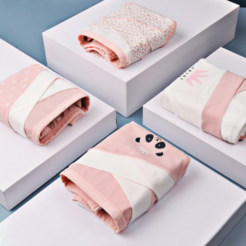 Cotton Summer Maternity Briefs for Women U-Shape Low-Waist Plus Size Pre-Pregnancy 20020 Style Print 4-Pack