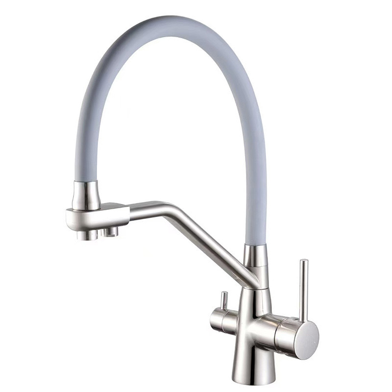 Grifos de purificación de agua de cocina 3 - en - 1 caliente y frío doble uso agua potable directa lavabo de verduras fregadero agujero único comercio exterior al por mayor transfronterizo