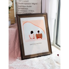 美式胡桃色歐式大尺寸畫框掛牆24寸8開4K裝飾相框定尺寸A3