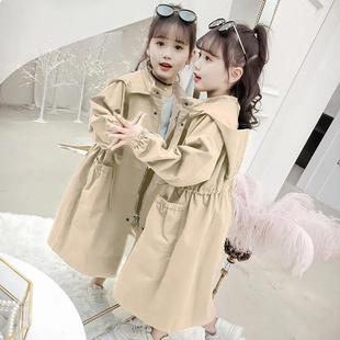 Boys and Girls British Windbreaker 2023 Spring and Autumn New Korean Style Casual Long Coat for Children and Students Brother and Sister Clothes