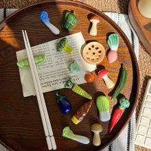 陶瓷筷子架蔬菜果蔬筷子托日式筷枕家用酒店餐具家居摆件