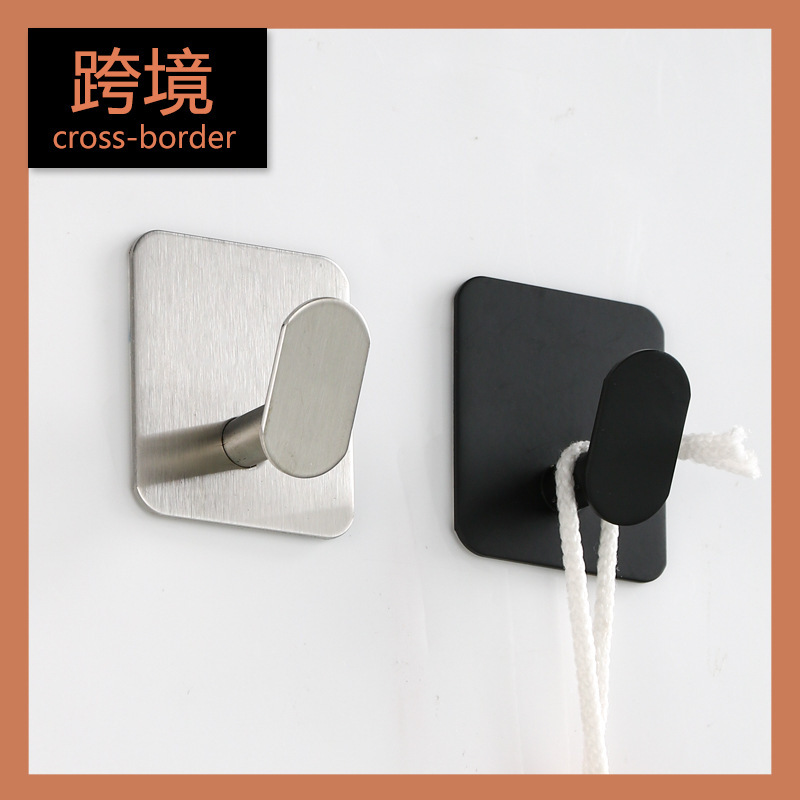 Stainless Steel Strong Adhesive Hook Bathroom Nail-Free Coat and Hat Single Hook Bathroom Hardware Door Self-Adhesive Kitchen Metal Hook Stainless Steel Strong Adhesive Hook Bathroom Nail-Free Coat and Hat Single Hook Bathroom Hardware Door Self-Adhesive Kitchen Metal Hook
