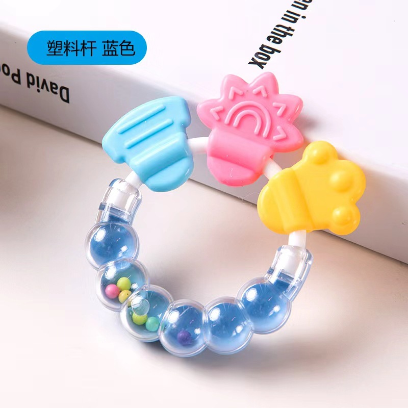 Ventas directas de la fábrica del bebé teether stick infantil de silicona teether dientes molares titular sonajero teether