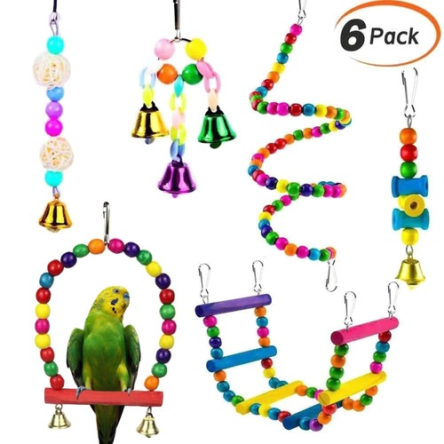 Xin Parrot Combination Toy Amazon Set Toy 6-piece Bird Toy Factory Direct Sales
