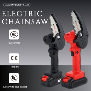 Amazon Cross-Border Handheld Chainsaw for Logging 6inch 8inch Cordless Mini Woodworking Tool Portable Chainsaw Lithium Chainsaw