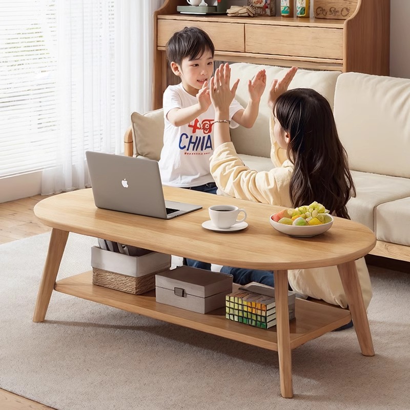 Mesa de té de piernas de madera maciza pequeña sala de estar japonesa mesa doméstica 2024 nuevo simple moderno balcón simple mesa de té