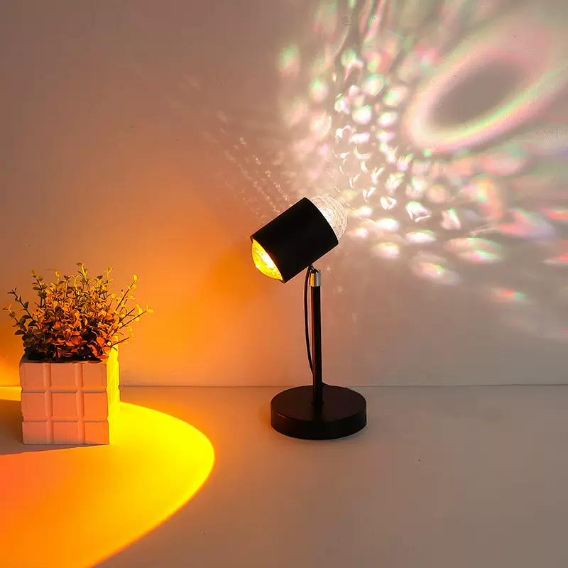 网红动态水波纹氛围灯台灯直播间落地灯卧室小夜灯夕阳落日灯礼物