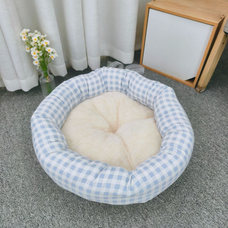 冬季猫窝狗窝四季通用格子棉窝宠物窝冬季保暖猫狗沙发宠物床垫子|undefined