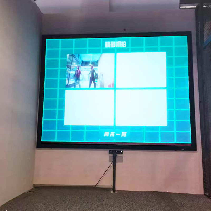 Gran entretenimiento comercial y ocio interior de simulación de deportes digitales sala de experiencias de instalaciones de doble persona rompe la puerta de entrada movimiento ritmo