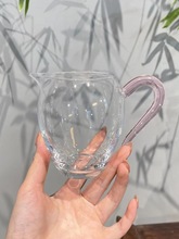 惊蛰 透明高硼硅玻璃公道杯 加厚带把家用耐热防烫茶海功夫茶具
