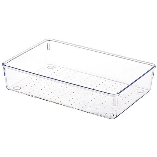 Transparent Storage Box Set, Multi-Size PET/PS Organizers for Dressing Table, Stackable