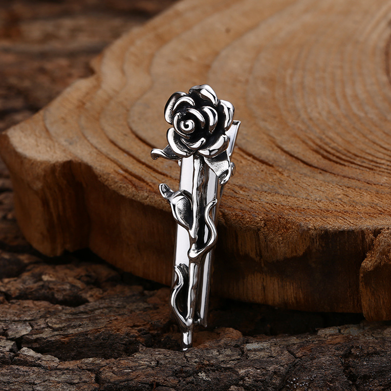 Wholesale 925 sterling silver hairpin personality all-match rose hairpin Thai silver vintage old trend jewelry