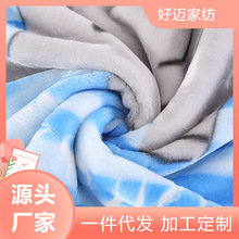 法兰绒压花儿童毛毯双层卡通保暖空调婴儿毯子baby care