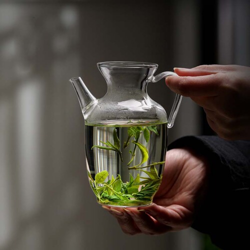 Imitation Song Dynasty glass pot Song tea pot special tea set for making green tea, one person small teapot holding pot household tea infuser tea cup