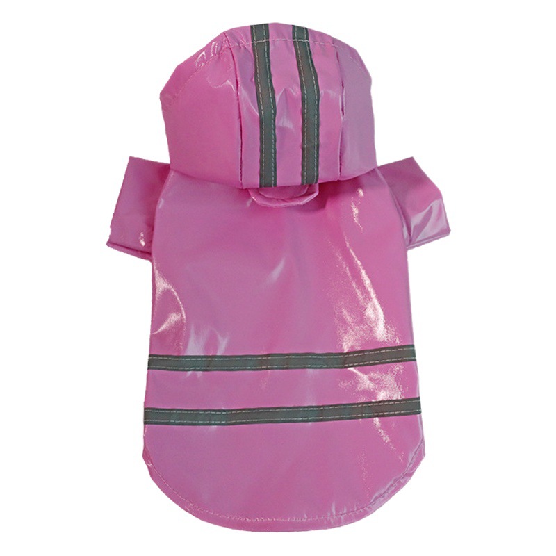 Chubasquero Impermeable con Tira Reflectante para Perros de PU para Días de Lluvia