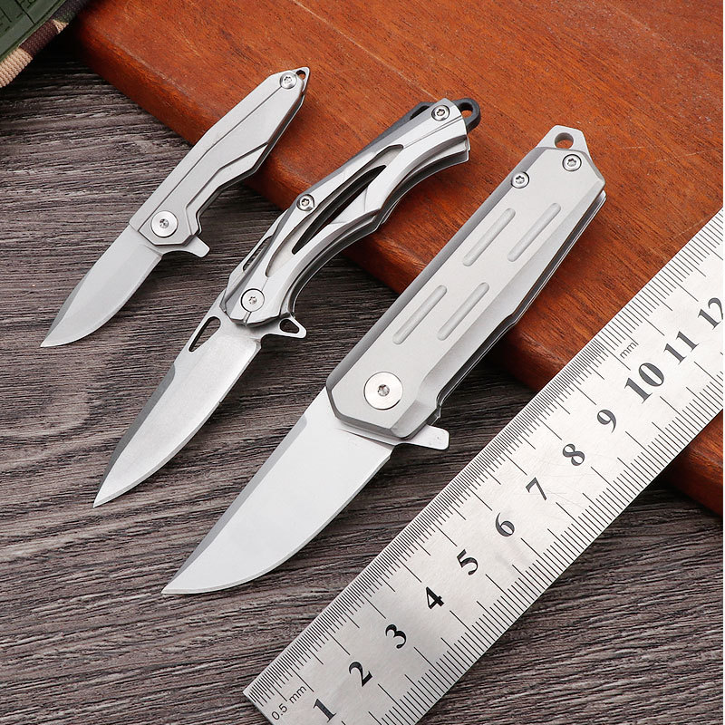 户外小刀防身折叠刀车载旅行用吕随身水果刀手把肉便携刀具