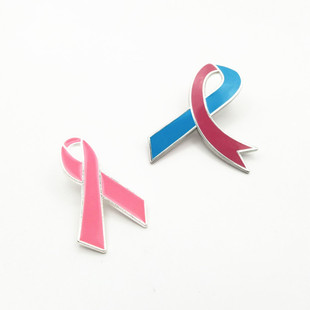 Cross-border pink ribbon brooch badge wholesale Amazon hot sale promotion care female breast badge accessories