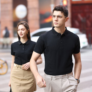 2025 New Children's Polo Shirt Lapel Ready-Made Pure Cotton Short-Sleeved Accessible Luxury Loose Pure Color Can Be Printed with Logo Embroider
