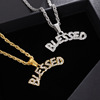 Necklace, men's pendant with letters hip-hop style, accessory, European style