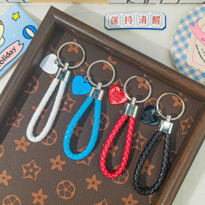 Braided Rope M56 Creative Handmade Braided Pu Leather Rope Keychain Accessories Leather Key Ring Pendant Car Hanging Ornament Braided Rope M56 Creative Handmade Braided Pu Leather Rope Keychain Accessories Leather Key Ring Pendant Car Hanging Ornament