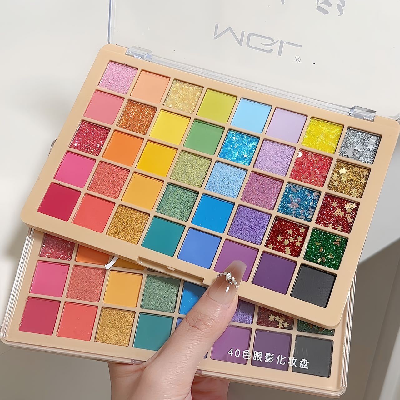 MGL40 dreamy color eyeshadow palette, pearlescent sequins, glitter powder, cosplay makeup, children's stage makeup, performance cosmetics undefined
