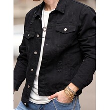 L 76523 Street Loose Denim Jacket ��ͷ����ţ�мп�ŷ����