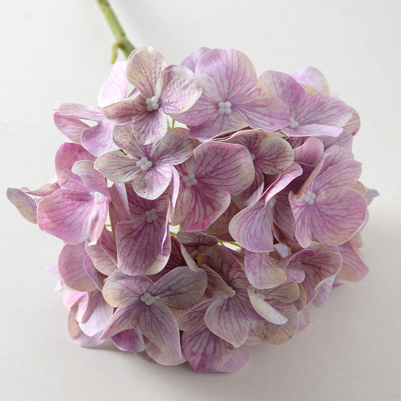 Flores artificiales moradas para bodas, estilo Monet, arreglos florales para el suelo del salón de bodas, flores de seda morado claro.