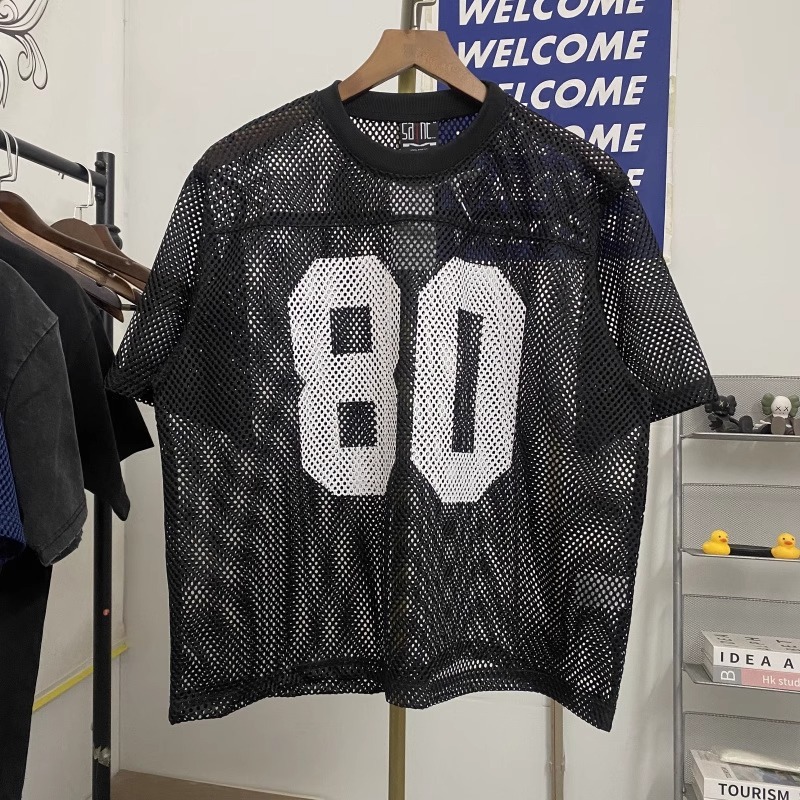 2026 Versatile Maswei-style Printed Rugby Jersey With Hollow Mesh, Loose Fit, Unisex Short-sleeve T-shirt_viptrois.com