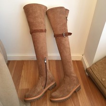2025冬季长筒靴休闲简约厚底圆头女靴子一件代发女鞋过膝靴雪地靴