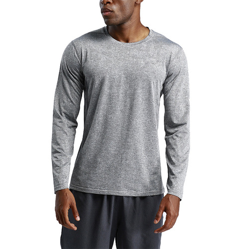 Brand Outdoor Sports Quick-Drying T-Shirt for Men Loose Fitness Basketball Running Long-Sleeve Quick-Drying Shirt