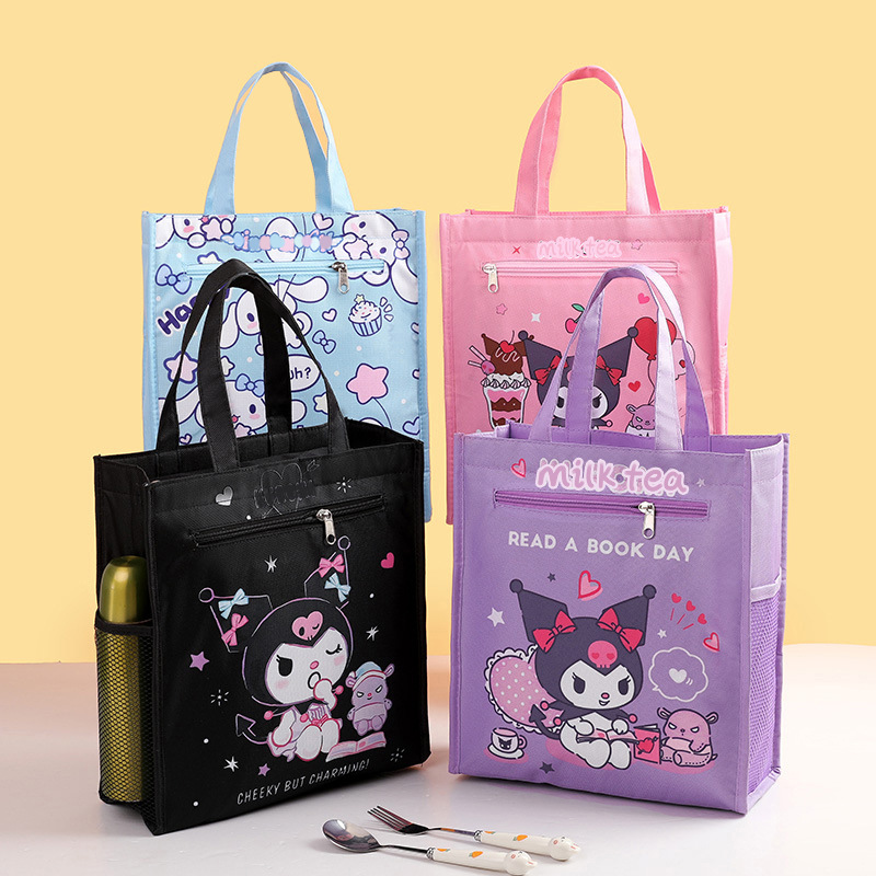 Elementary School Student Bag Insulated Bag Lunch Box Bag Large Waterproof Handbag for Boys and Girls Lunch Lunch Bag Tutoring Bag