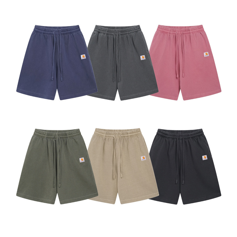 Cross-Border Carhartt New Trendy Brand Men's Washed Vintage Sports Casual Logo Patch Shorts